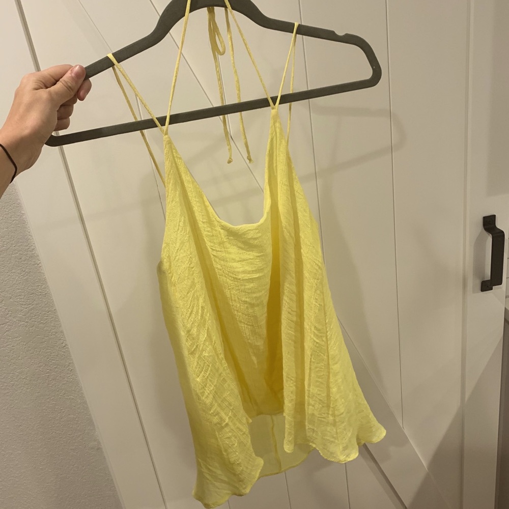 NYMPHE Yellow Flowy Tank Top Size Medium